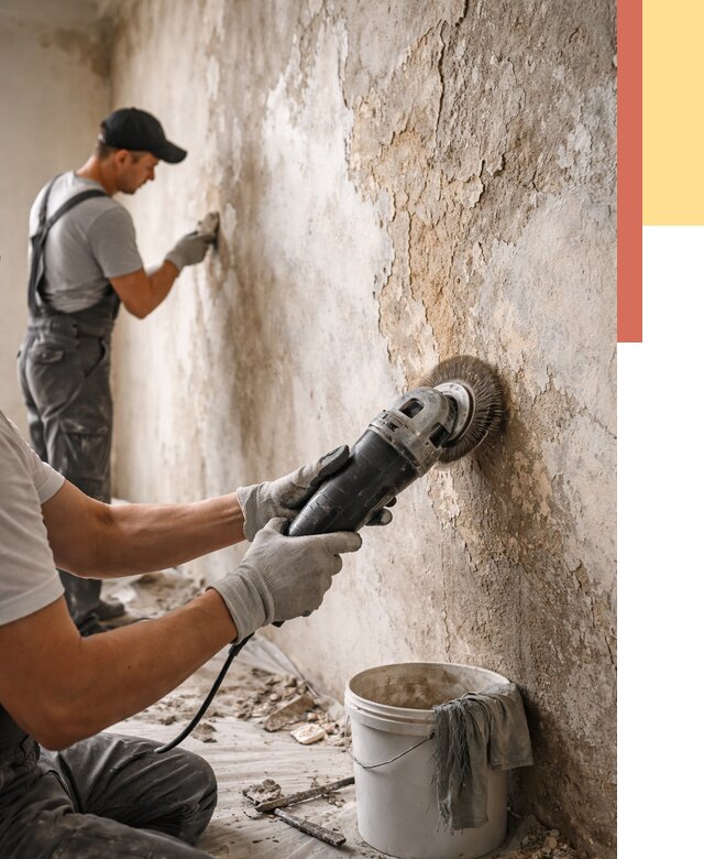 Снятие и удаление краски со стен в Губкине от 2133 руб. — ОТДЕЛОЧНИК-Гбк