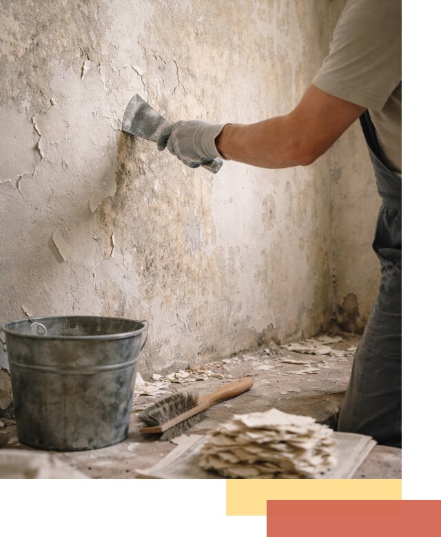 Удаление старой краски со стен в Губкине качественно и быстро