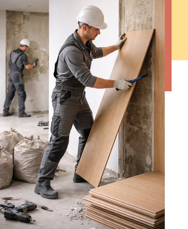 Демонтаж стеновых панелей в Губкине от 3555 руб. за м² быстро и недорого | ОТДЕЛОЧНИК-Гбк