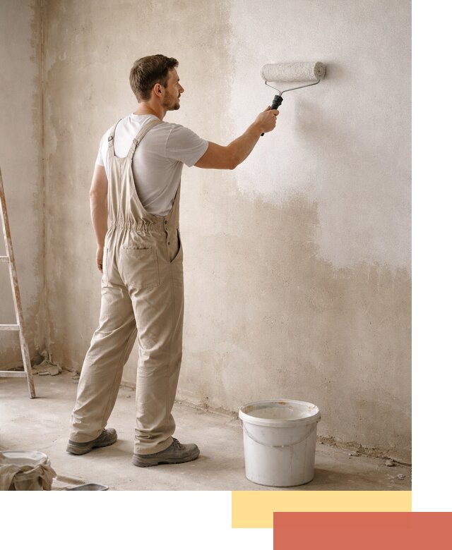 Грунтовка стен под отделку в Губкине профессиональным раствором