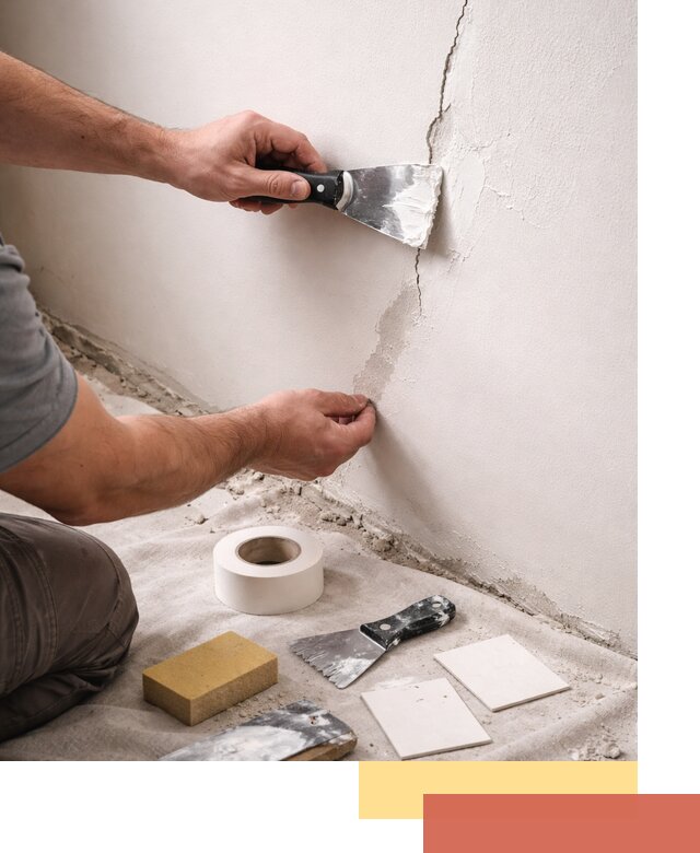 Заделка трещин и сколов в стенах и потолках в Губкине