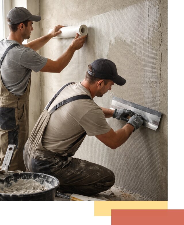 Армирование стен стеклосеткой в Губкине для прочной отделки