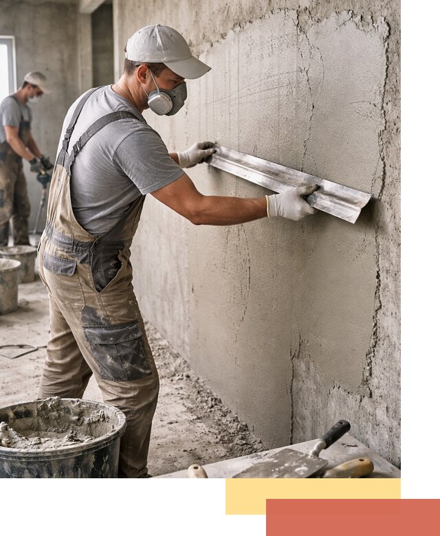 Штукатурка бетонных стен в Губкине качественно и долговечно