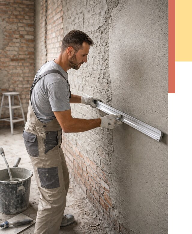 Штукатурка кирпичных стен в Губкине от 4571 руб/м2 — быстро и недорого | ОТДЕЛОЧНИК-Гбк