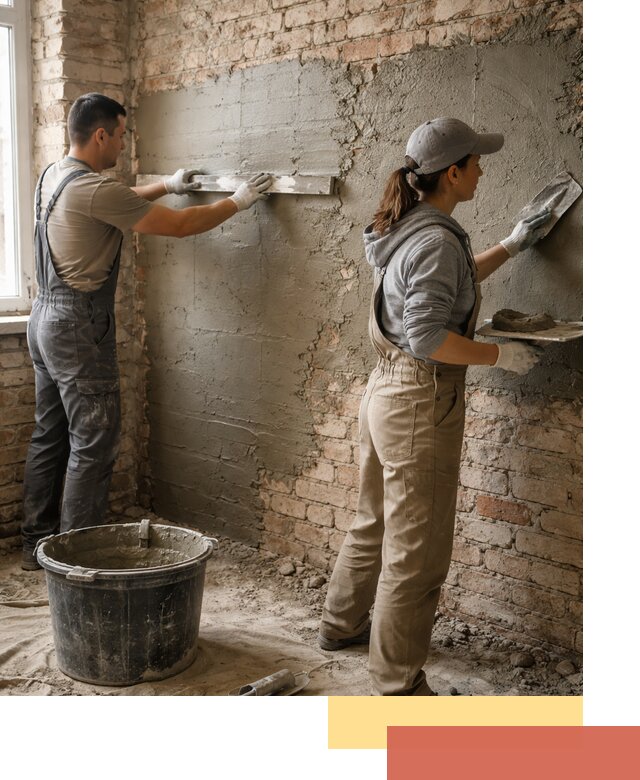 Штукатурка кирпичных стен в Губкине — качественно и надежно