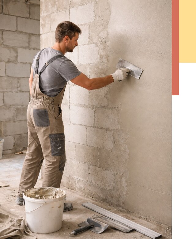 Штукатурка стен из газобетона в Губкине от 2133 руб./м2 — быстро и недорого | ОТДЕЛОЧНИК-Гбк