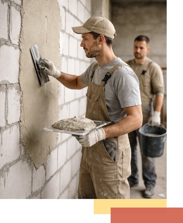 Штукатурка стен из газобетона в Губкине под ключ