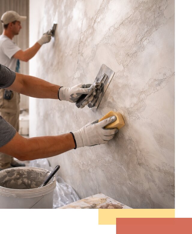 Декоративная штукатурка под мрамор в Губкине для стен и потолков