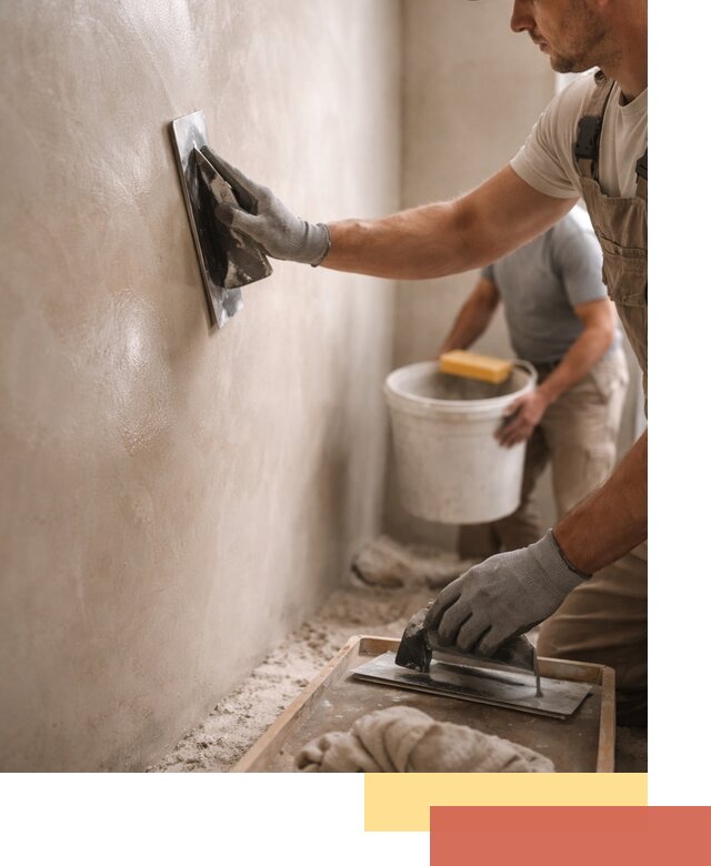 Нанесение марокканской штукатурки таделакт в Губкине