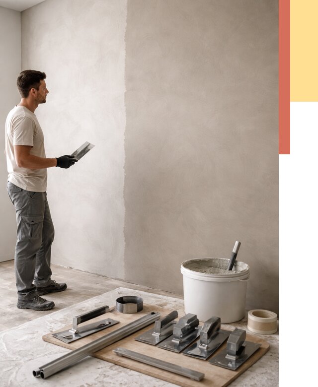 Нанесение микроцемента на стены в Губкине от 3251 руб./м2 под ключ | ОТДЕЛОЧНИК-Гбк