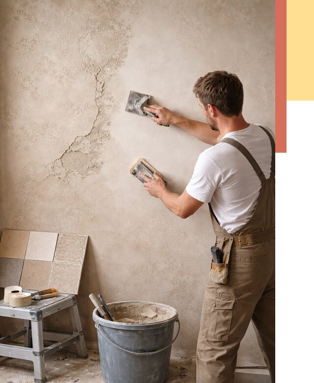 Ремонт декоративной штукатурки в Губкине от 4571 руб. под ключ | ОТДЕЛОЧНИК-Гбк