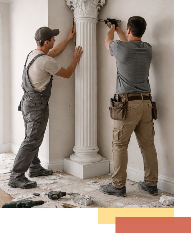 Установка декоративных колонн в Губкине под ключ