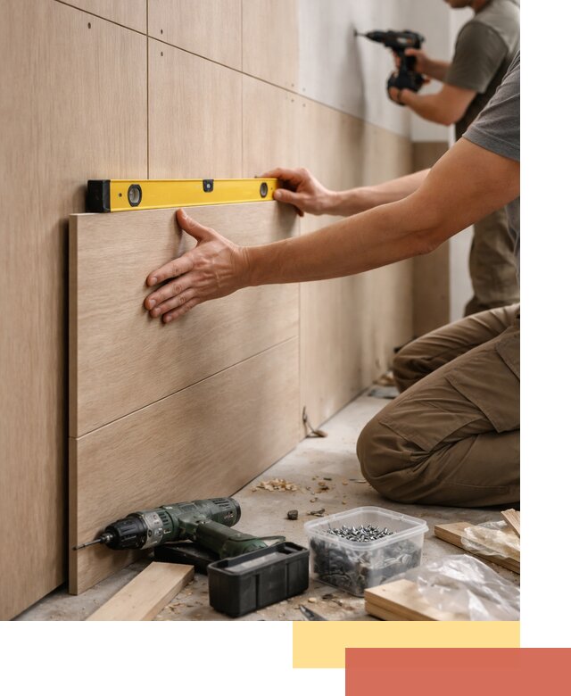 Профессиональный монтаж МДФ панелей на стены в Губкине