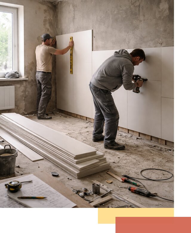 Монтаж ПВХ панелей на стены в Губкине качественно и быстро