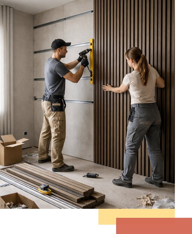 Монтаж реечных панелей на стены в Губкине