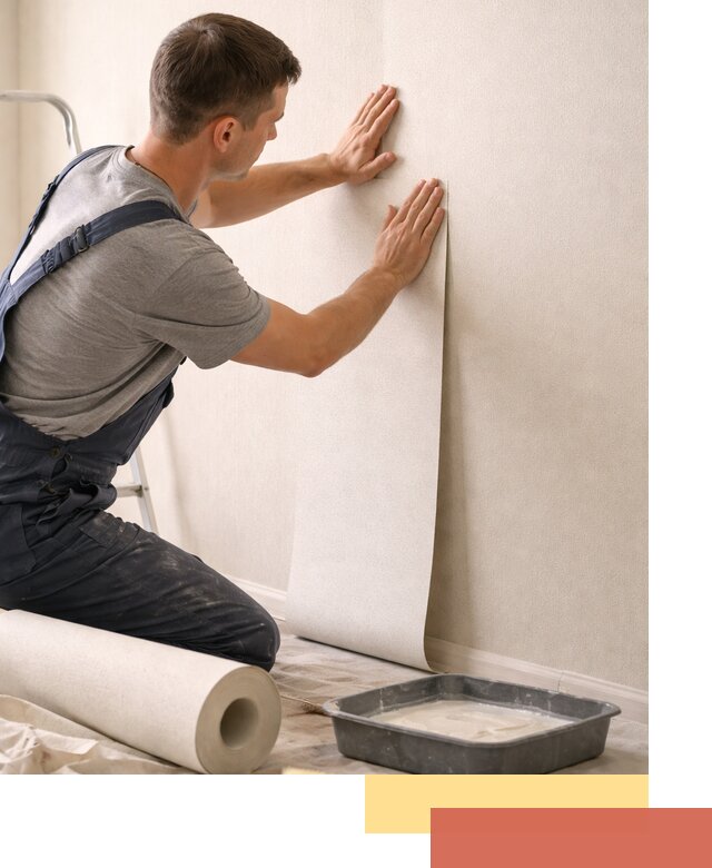 Поклейка флизелиновых обоев в Губкине качественно и быстро