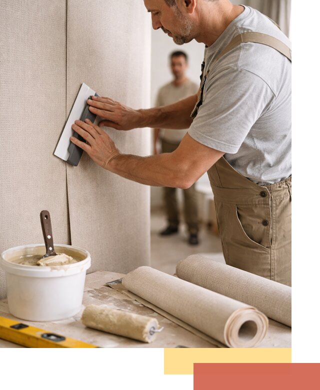 Поклейка текстильных обоев в Губкине профессионально и аккуратно