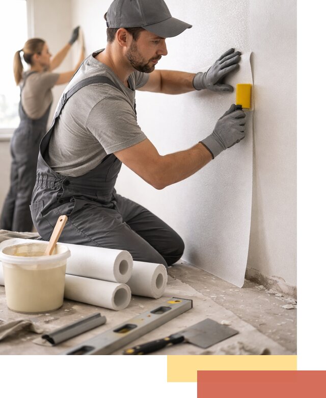 Поклейка стеклообоев профессионально в Губкине