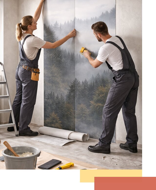 Поклейка фотообоев профессионально в Губкине под ключ