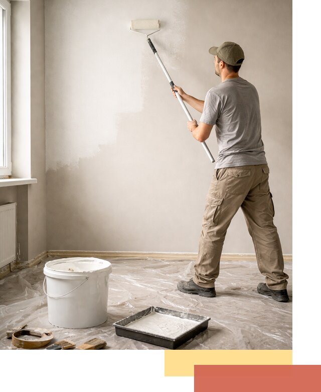 Покраска стен латексной краской в Губкине качественно и быстро