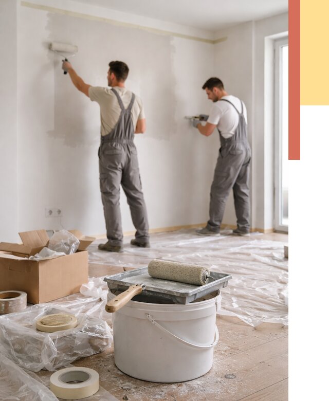 Покраска стен в квартире в Губкине от 2540 руб/м2 — быстро и недорого | ОТДЕЛОЧНИК-Гбк