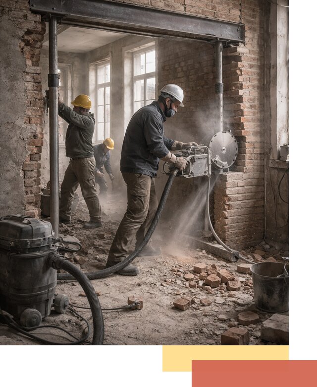 Прорезка проема в стене под дверной или оконный проем в Губкине