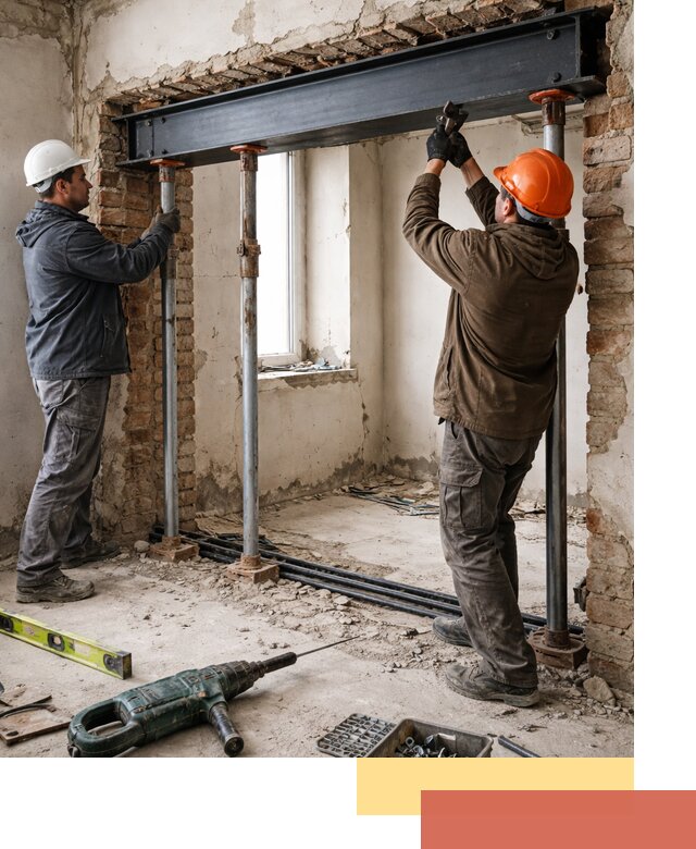 Усиление проема в стене в Губкине для расширения и безопасности