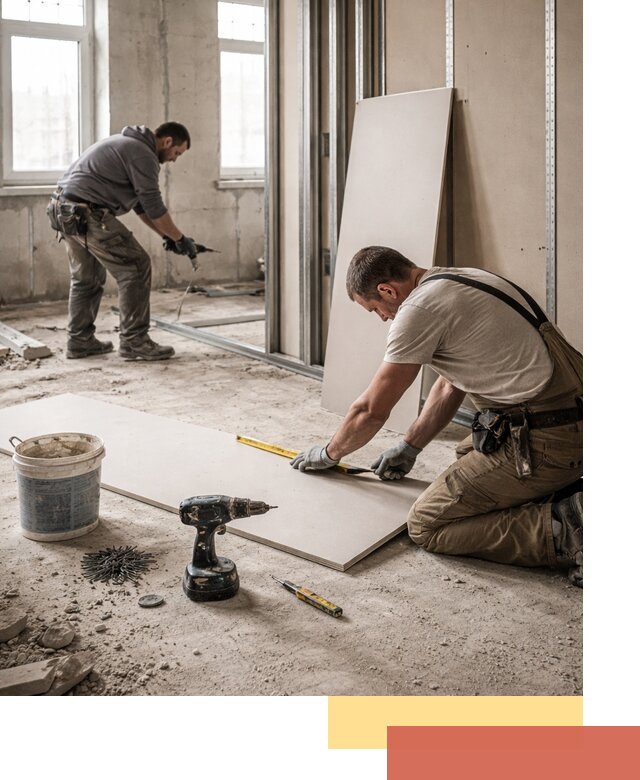 Кладка перегородок из ПГП под ключ в Губкине