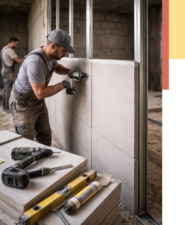 Кладка влагостойких перегородок ПГП в Губкине от 1219 руб. под ключ | ОТДЕЛОЧНИК-Гбк