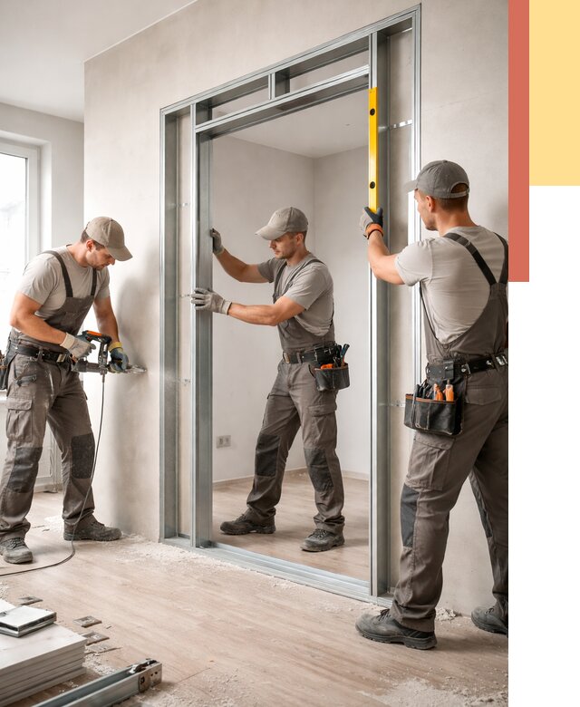 Устройство дверного проема в перегородке в Губкине от 4571 руб. под ключ | ОТДЕЛОЧНИК-Гбк