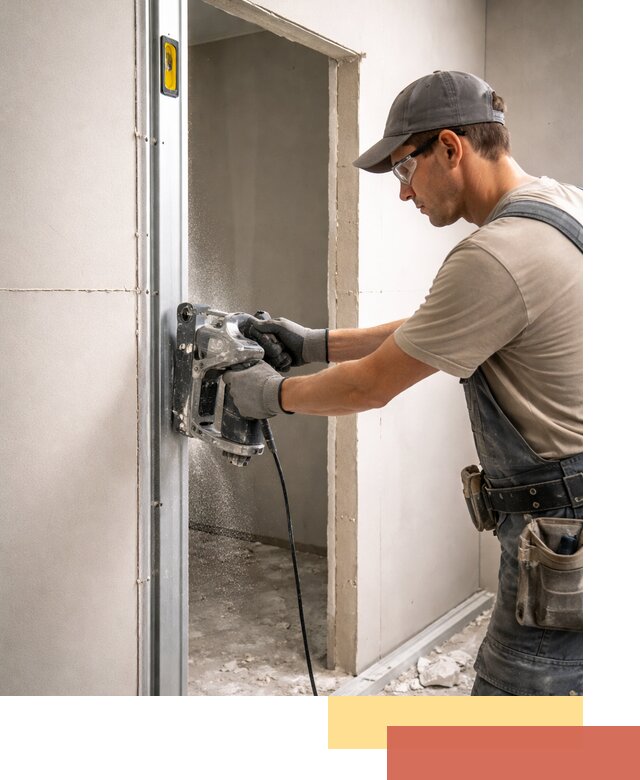 Устройство дверного проема в перегородке в Губкине