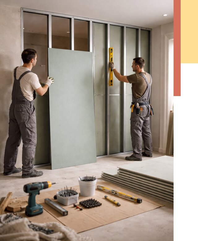 Перегородка из влагостойкого гипсокартона в Губкине от 4876 руб. — монтаж под ключ | ОТДЕЛОЧНИК-Гбк