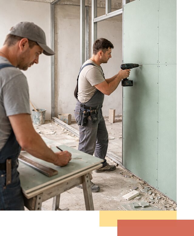 Перегородки из влагостойкого гипсокартона под ключ в Губкине