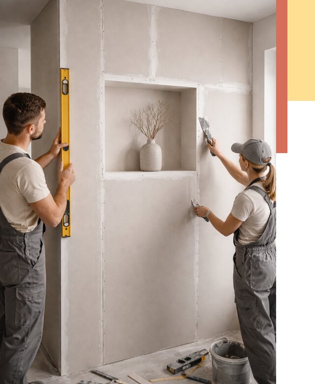 Перегородка из гипсокартона с нишей в Губкине от 3301 руб. под ключ | ОТДЕЛОЧНИК-Гбк