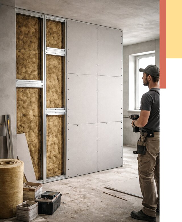 Усиленная перегородка под навеску в Губкине от 13002 руб. — монтаж под ключ | ОТДЕЛОЧНИК-Гбк