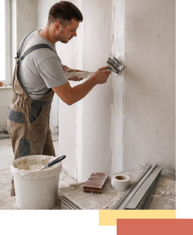 Шпаклевка перегородок из гипсокартона в Губкине качественно и быстро