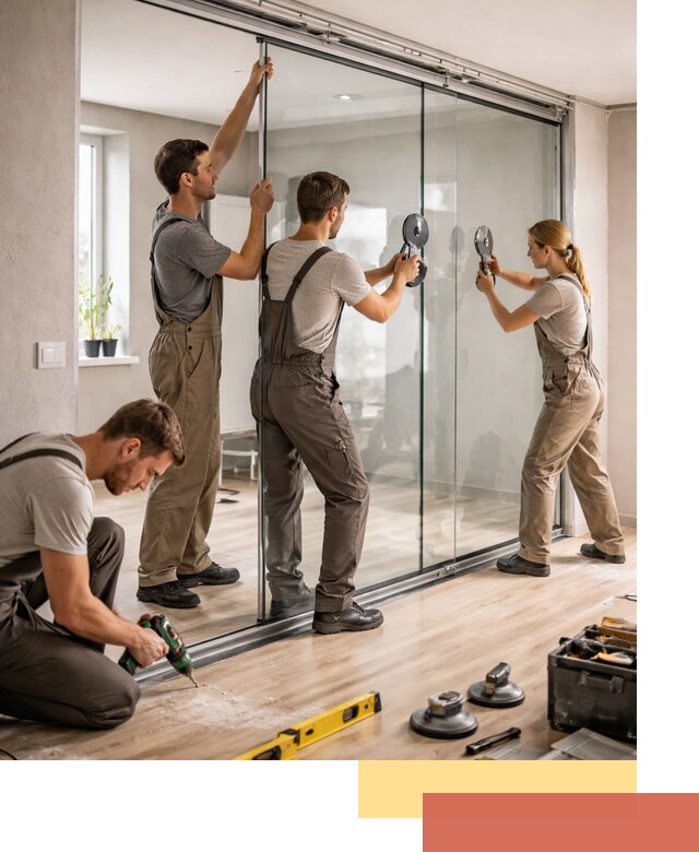 Изготовление стеклянных перегородок на заказ в Губкине