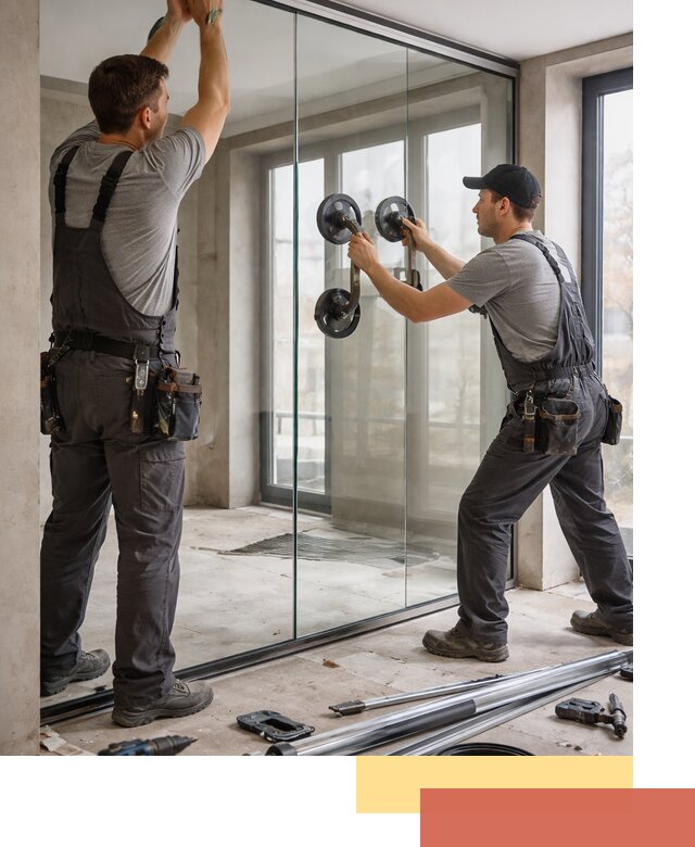 Цельностеклянные перегородки под ключ в Губкине