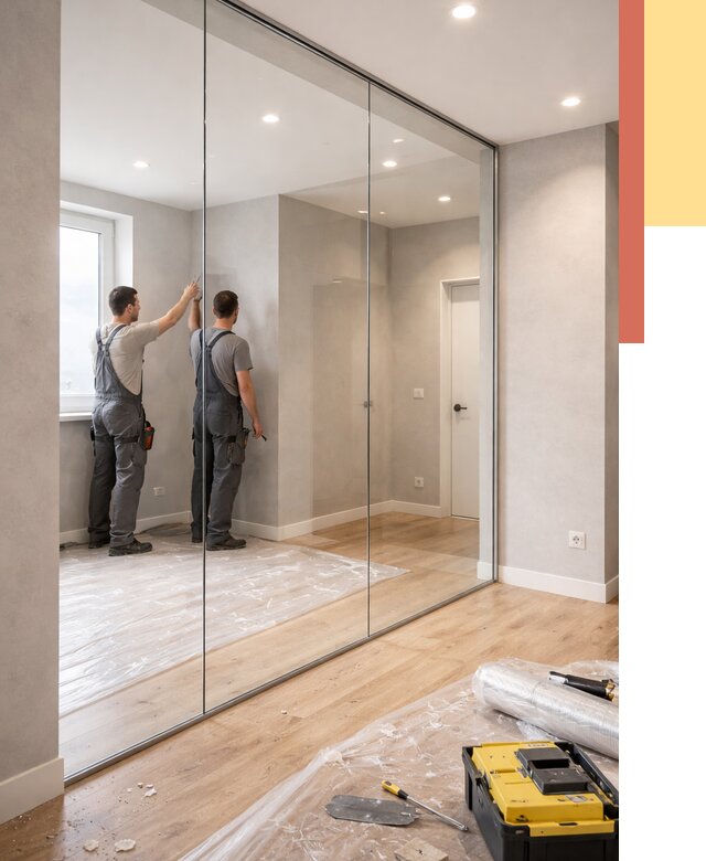 Безрамные стеклянные перегородки в Губкине — монтаж от 9650 руб. | ОТДЕЛОЧНИК-Гбк