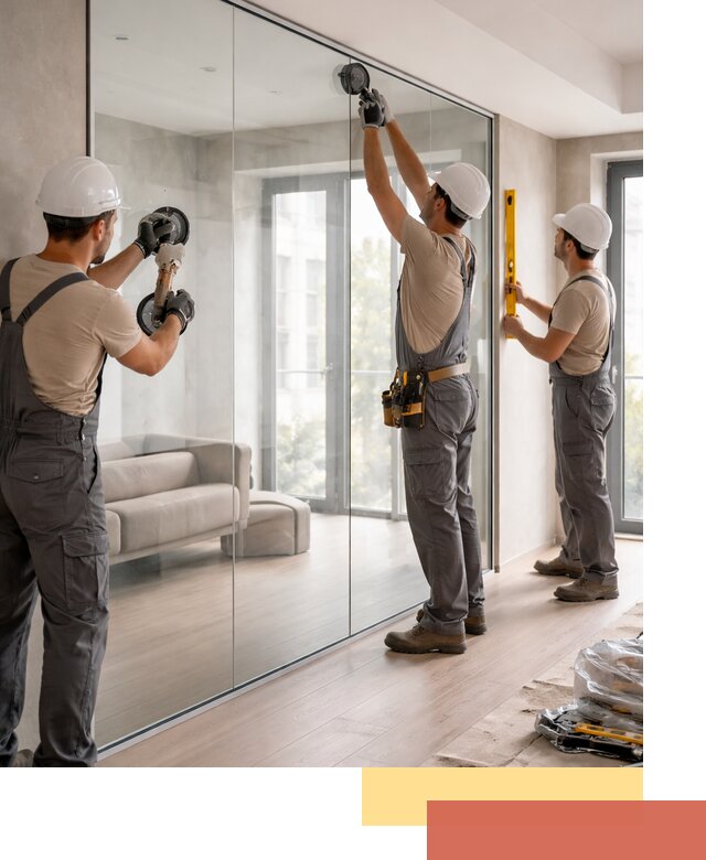 Перегородки из закаленного стекла в Губкине для офисов и квартир