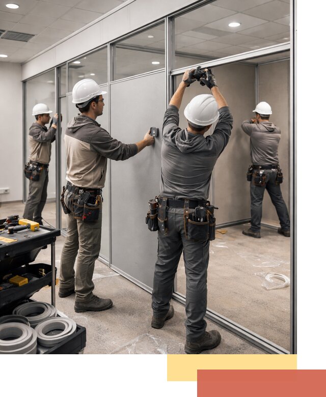 Мобильные офисные перегородки под ключ в Губкине