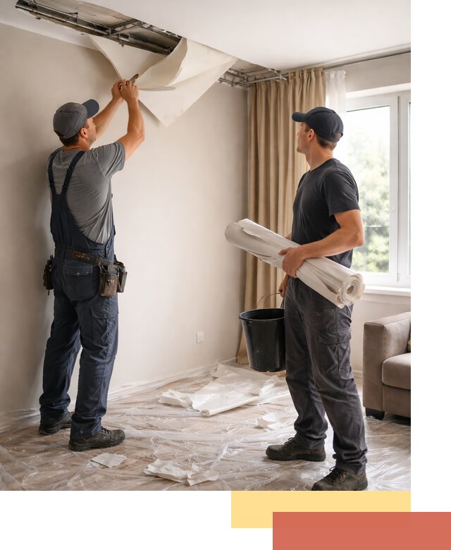 Демонтаж натяжного потолка в Губкине быстро и аккуратно