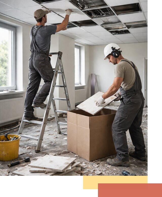 Демонтаж потолочной плитки в Губкине быстро и аккуратно