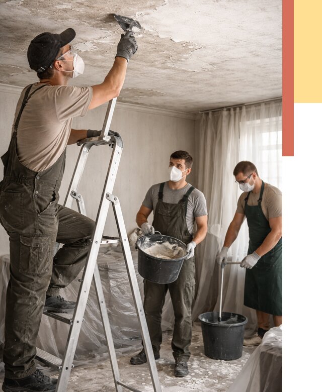 Удаление побелки с потолка в Губкине от 2540 руб. быстро и недорого | ОТДЕЛОЧНИК-Гбк