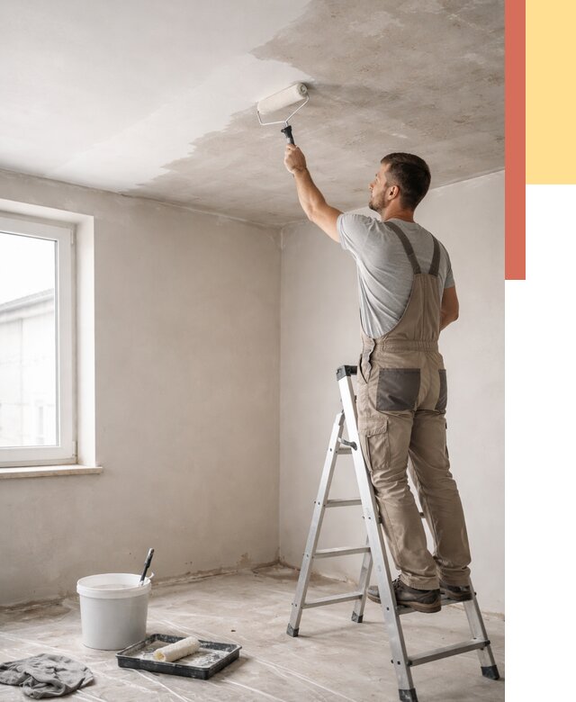 Грунтовка потолка в Губкине от 2540 руб. — быстро и недорого | ОТДЕЛОЧНИК-Гбк