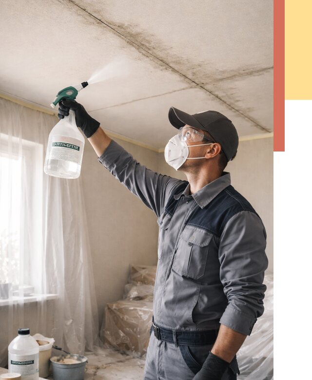 Антисептическая обработка потолка в Губкине от 2540 руб. | ОТДЕЛОЧНИК-Гбк