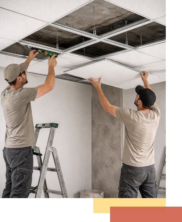 Монтаж потолка Армстронг под ключ в Губкине