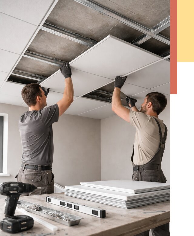 Монтаж кассетного потолка в Губкине от 4571 руб/м2 — установка и сборка | ОТДЕЛОЧНИК-Гбк