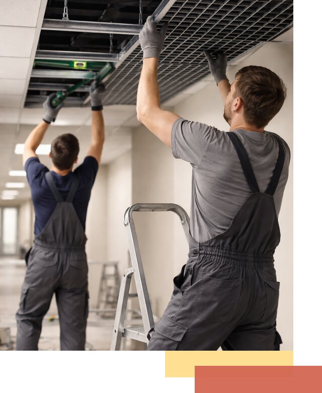 Монтаж потолка Грильято в Губкине: установка под ключ качественно