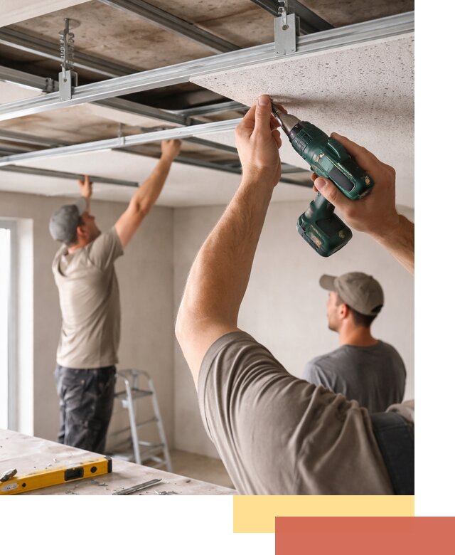 Монтаж акустического потолка в Губкине под ключ